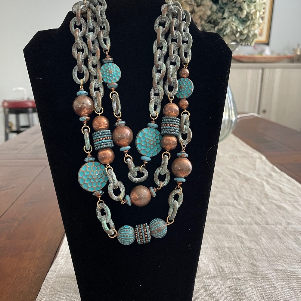 Vintage 1980s Boho Statement Necklace - Picture 2 of 6